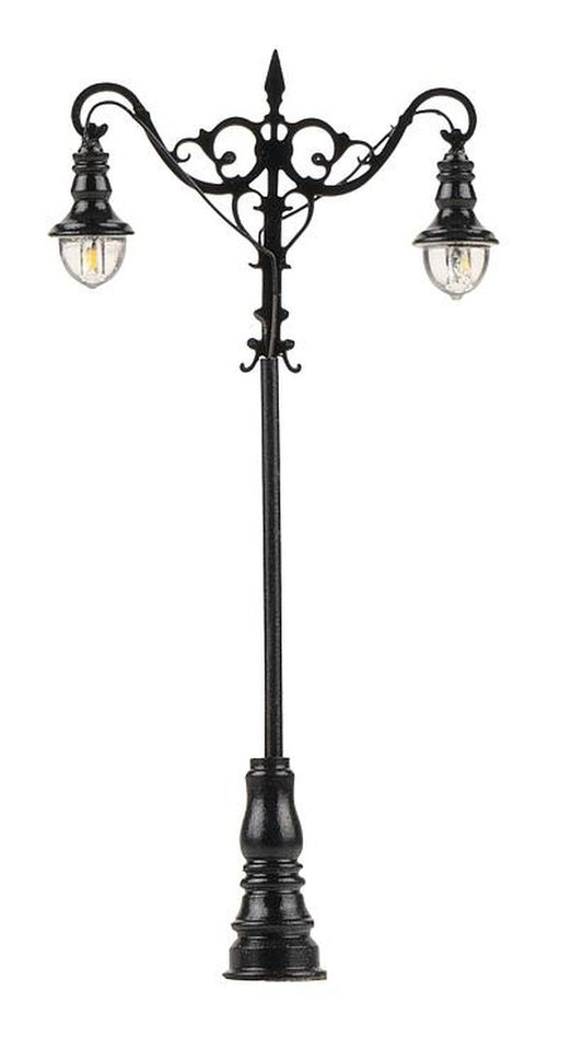 Faller 180106 HO Scale LED Double Suspended Ball Lamp Park Light on Mast (3)