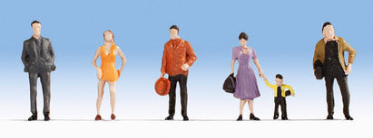 Noch 18101 HO Scale Economy Pedestrians -- Set #2 pkg(6)