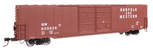 Walthers Mainline 910-3410 HO Scale 60' PS Double Door Boxcar N&W #600626