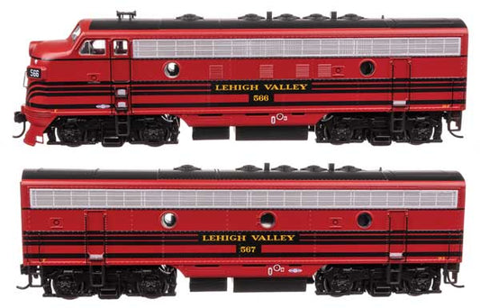 Walthers Mainline 910-11406 HO Scale EMD F7 A-B Set Standard DC Lehigh Valley #566/567