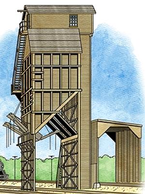 Walthers Cornerstone 933-2922 HO Scale Wood Coaling Tower -- Kit