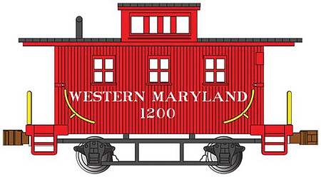 Bachmann 15755 N Scale Old-Time Wood Bobber Caboose Western