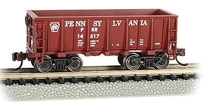 Bachmann 18654 N Scale Ore Car Flat-Bottom Pennsylvania Railroad