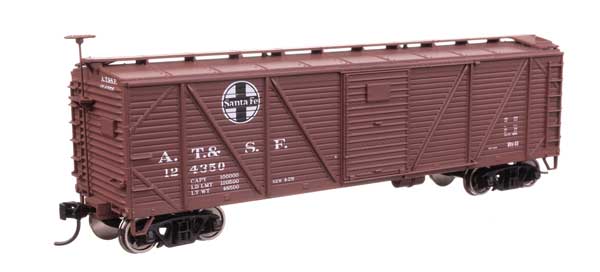 Walthers Mainline 910-40703 HO Scale 40' ARA Boxcar RTR Santa Fe #124350