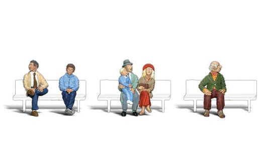 Woodland Scenics A2037 All Scale Seated People - 1/8" Scale