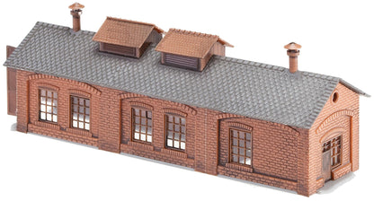 Faller 222141 N Scale 1-Stall Locomotive Shed Weathered Kit