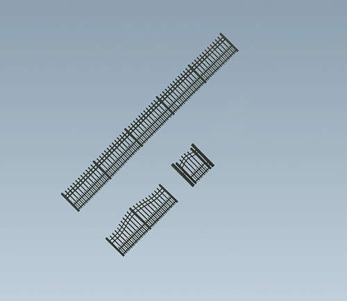 Faller 180411 HO Scale Iron Garden Fence -- 26-15/16" 68.4cm Total Length