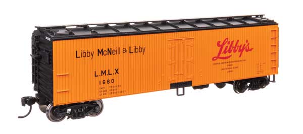 Walthers Mainline 910-41315 HO Scale 40' Wood Reefer RTR Libby #1660