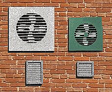 Blair Line 1707 N Scale Wall Fans & Wall Vents - Kit 7 Fans & 15 Vents