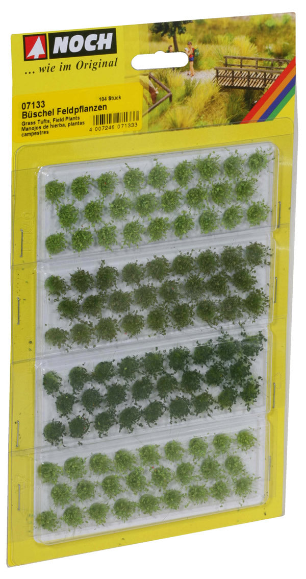 Noch 7133 All Scale Grass Tufts Medium and Dark Green Field Plants, 1/4" (104)