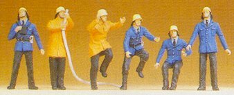 Preiser 14200 HO Scale Firemen -- Set #1 pkg(6)