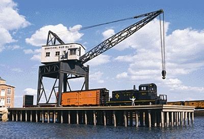 Walthers Cornerstone 933-3067 HO Scale Pier & Traveling Crane -- Kit