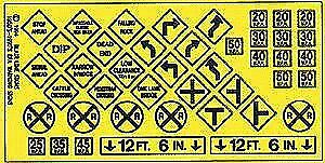 Blair Line 007 N Scale Highway Signs Warning #3 1948-Present