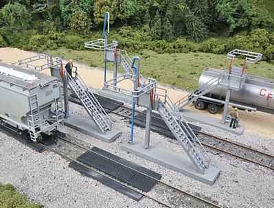 Walthers Cornerstone 933-4037 HO Scale Modern Loading Racks pkg(4) -- Kit
