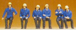 Preiser 14207 HO Scale Firemen -- Seated