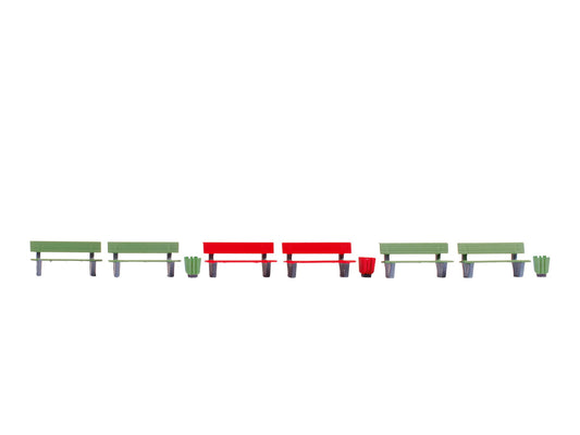 Noch 14848 HO Scale Modern Benches Set