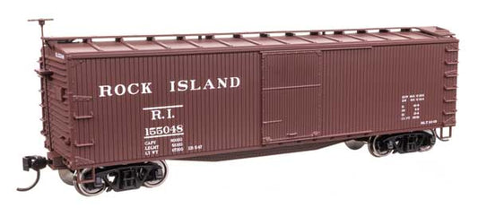 Walthers Mainline 910-40198 HO Scale 40' Wood Boxcar RTR Rock Island #155048