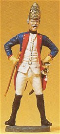 Preiser 54124 1/24 Scale Prussian Army 1756, 38th Infantry Officer of Fusiliers