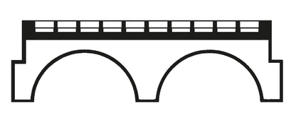 Faller 120477 HO Scale Straight Cut Stone Viaduct Top Section
