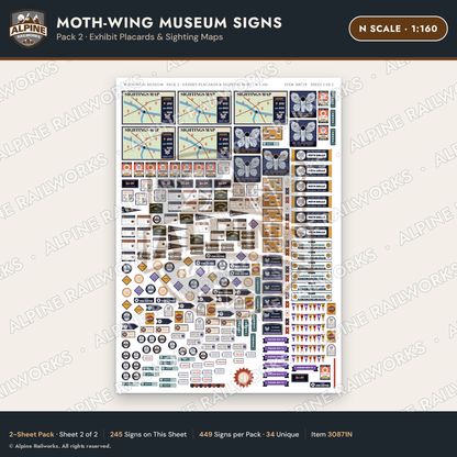 Alpine Railworks 30871N N Scale Roadside Signs - Mothman Museum