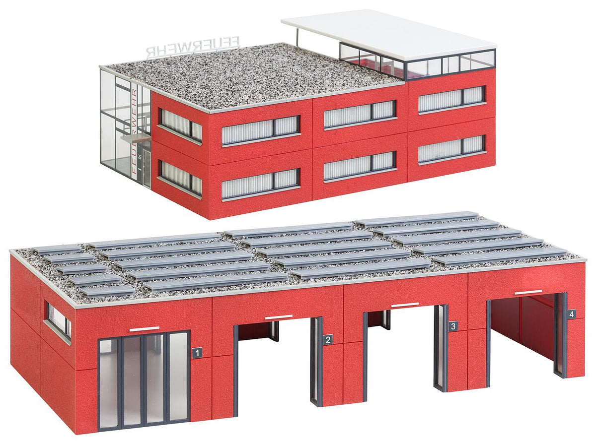 Faller 130160 HO Scale Modern Fire Station Model Kit