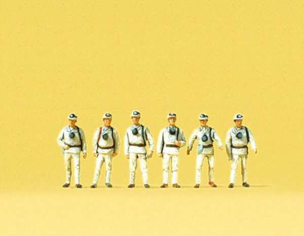 Preiser 79215 N Scale Workers -- Miners pkg(6)