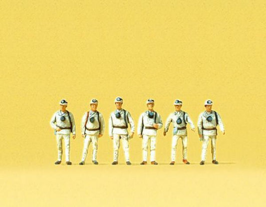 Preiser 79215 N Scale Workers -- Miners pkg(6)