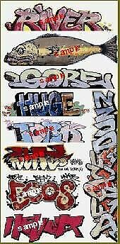 Blair Line 1256 N Scale Mega Set Modern "Tagger" Graffiti Decals #7