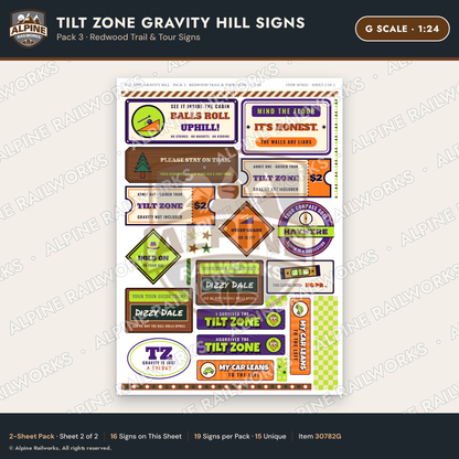 Alpine Railworks 30782G G Scale Roadside Signs - Mystery Spot