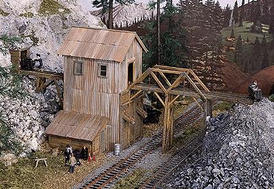 Campbell Scale Models 433 HO Scale Idaho Springs Mine -- 3 x 3-3/8" 7.7 x 8.6cm