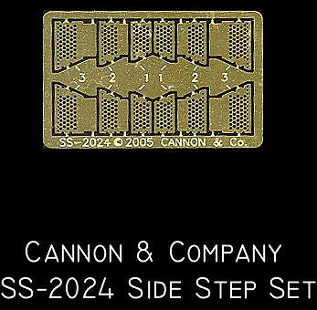 Cannon and Co 2024 HO Scale Side Step Set,Photo-Etched Brass -- Ath