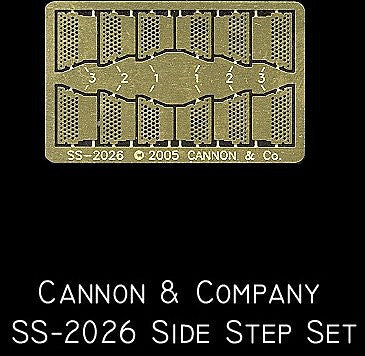 Cannon and Co 2026 HO Scale Side Step Set,Photo-Etched Brass -- PRO