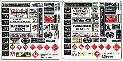 Blair Line 256 O Scale Railroad Station Depot Signs