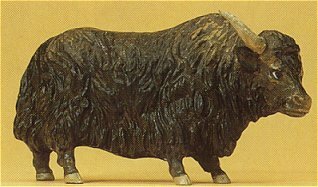 Preiser 47541 44221 Scale Wild Animal Figures, 1/24 - 1/25 Scale -- Yak
