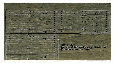 Blair Line 114 HO Scale 1-Lane Wood Grade Crossing Kit - 1-3/4" 4.4cm