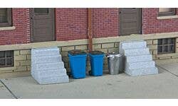 Walthers SceneMaster 949-4127 HO Garbage Cans & Recycling (20)