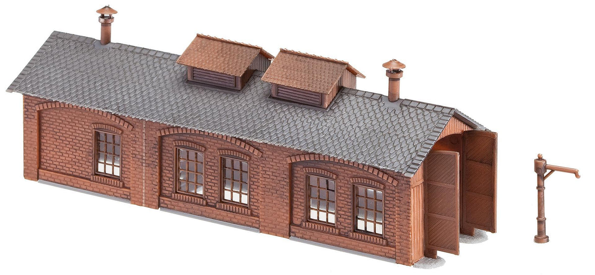 Faller 222141 N Scale 1-Stall Locomotive Shed Weathered Kit