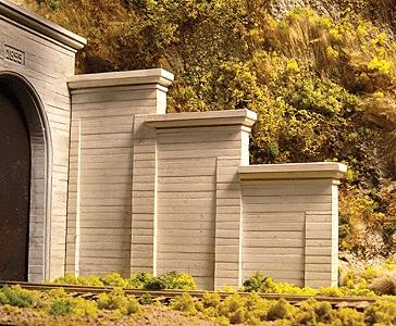 Chooch Enterprises 8421 HO Scale Concrete Stepped Tunnel Abutment (2)