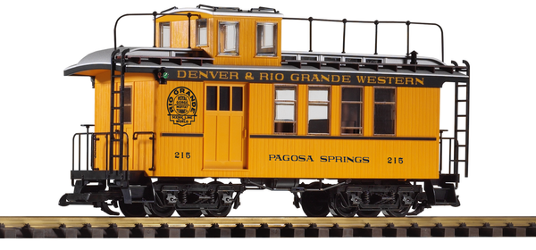 Piko 38602 G Scale D&RGW Drovers Caboose 215 Yellow