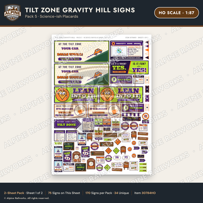 Alpine Railworks 30784HO HO Scale Roadside Signs - Mystery Spot