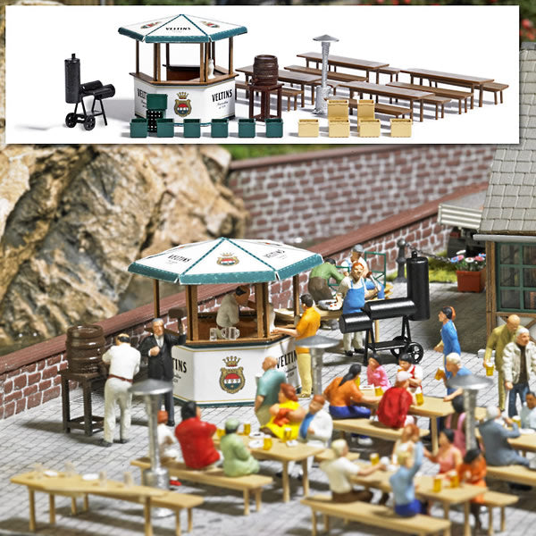 Busch 1048 HO Scale Beer Garden Accessories