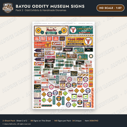 Alpine Railworks 30847HO HO Scale Roadside Signs - Oddity Museum