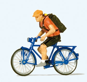 Preiser 28175 HO Scale Bicycle Courier -- With Bicycle