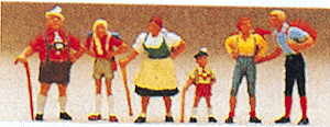 Preiser 10280 HO Scale Pedestrians -- Alpine Family