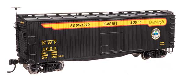 Walthers Mainline 910-40188 HO Scale 40' Wood Boxcar RTR NWP #1950