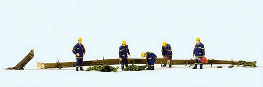 Preiser 10609 HO Scale Emergency THW Workers Clearing the Road