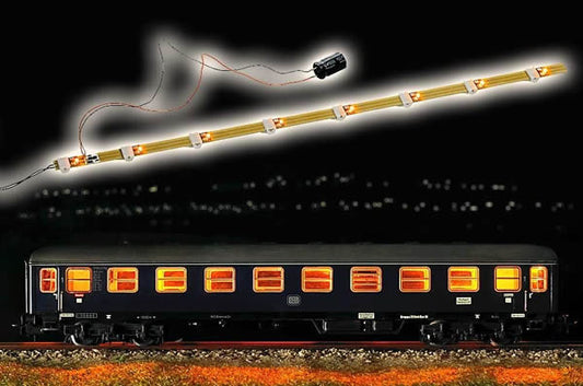 Busch 1805 A Scale Anti-Flickering Passenger Car Interior Light Bar -- With Yellow LEDs