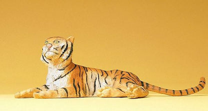 Preiser 47510 1/25 Scale Wild Animal Figures Tiger Lying Down