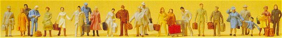 Preiser 14401 HO Scale Passengers -- Standing and Walking pkg(24)