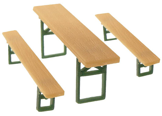 Faller 180444 HO Scale 20 Beer Tables and 40 Benches Kit